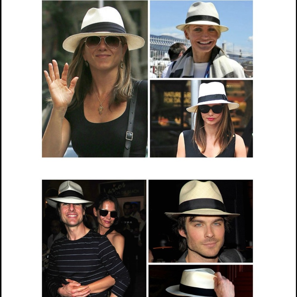 Genuine Panama Straw Hat Handmade In Ecuador Sz 60 - Picture 3 of 9